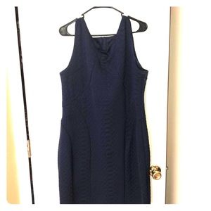 Navy blue sleeveless dress
